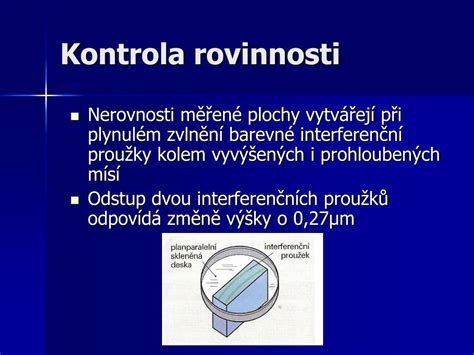 Kontrola rovinnosti prvého radu pomocou vodováhy