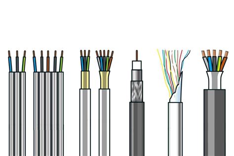 Ilustrácia rôznych typov značenia káblov