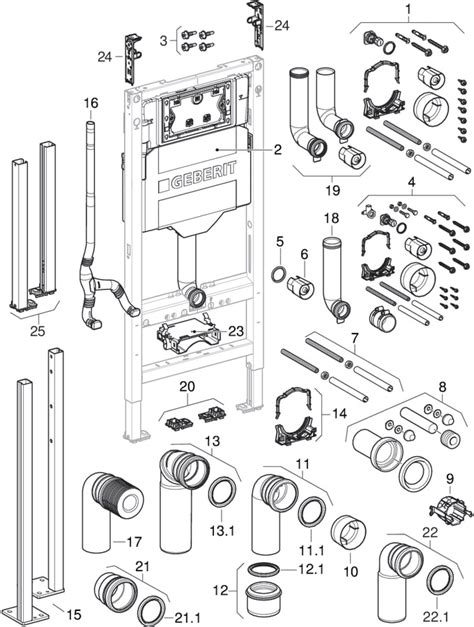 Detaily pripojení Geberit Duofix