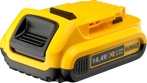 Detailný pohľad na akumulátor 14.4V určený pre elektrické náradie DeWalt