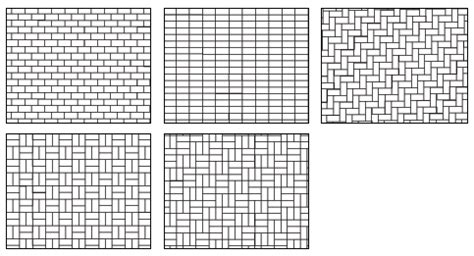rôzne vzory pokládky dlažby