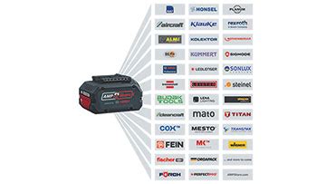 Logá kompatibility Bosch Professional 18V a AMPShare