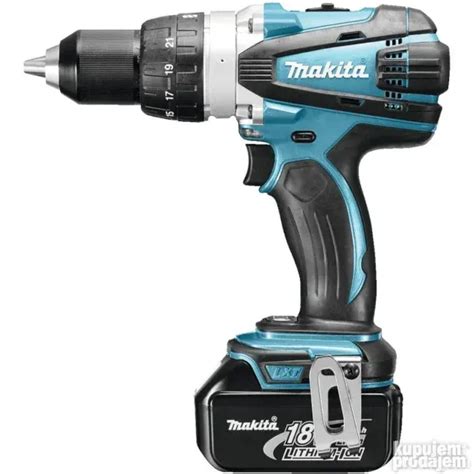 Detailný záber na akumulátorovú vŕtačku Makita DDF458RF3J