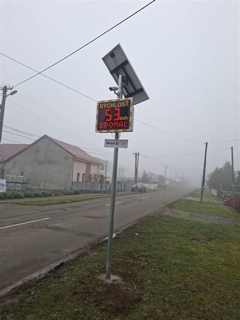 Umiestnenie meračov rýchlosti v obci