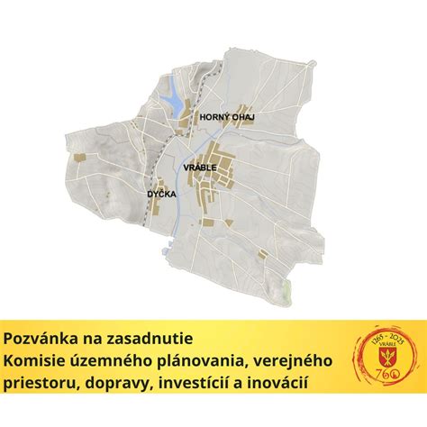 Mapa územného plánovania s odstupmi budov