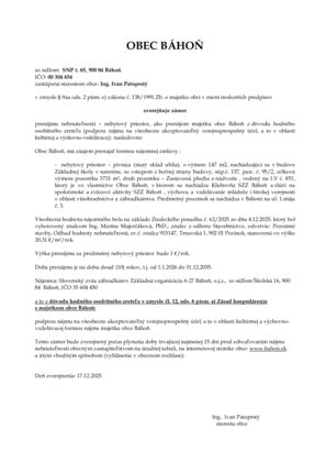 Schéma: Proces predaja a prenájmu majetku obce