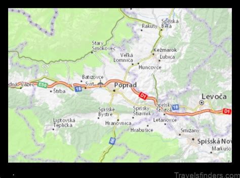 Mapa historickej časti Spišská Sobota s vyznačením múzea