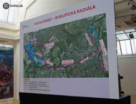 Mapa Dúbravsko-karloveskej električkovej radiály s vyznačenými etapami