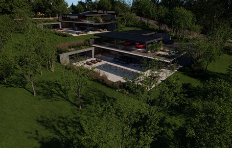 Architektonické riešenia domov na svahu s terasami