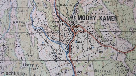 Historická mapa Kalvárie Modrý Kameň