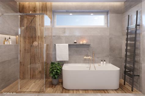 Interiér kúpeľne s bielymi obkladmi