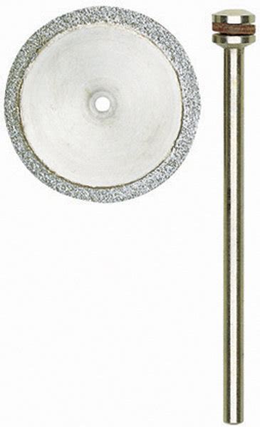 Detail diamantového deliaceho kotúča Proxxon 20 mm so stopkou