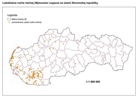 Mapa s vyznačenými lokalitami realizácií