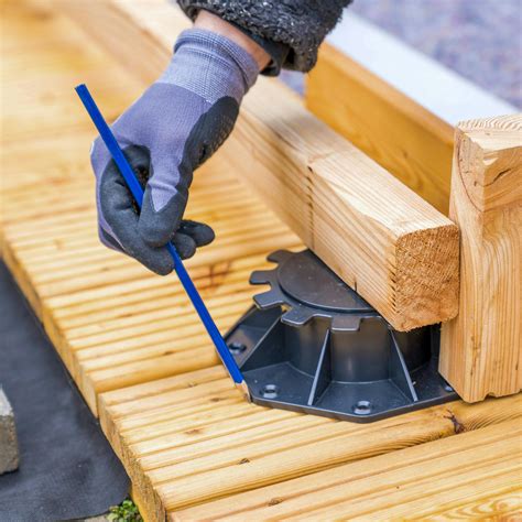 Detailná schéma konštrukcie nastaviteľnej terasovej nohy