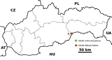 Mapa s vyznačením lokality Krusovce
