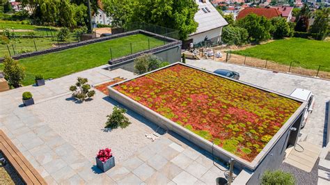 Vizualizácia plochých striech s rôznymi možnosťami využitia (terasa, zelená strecha)