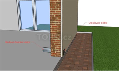 Detail pripojenia externého prívodu vzduchu ku krbovej vložke