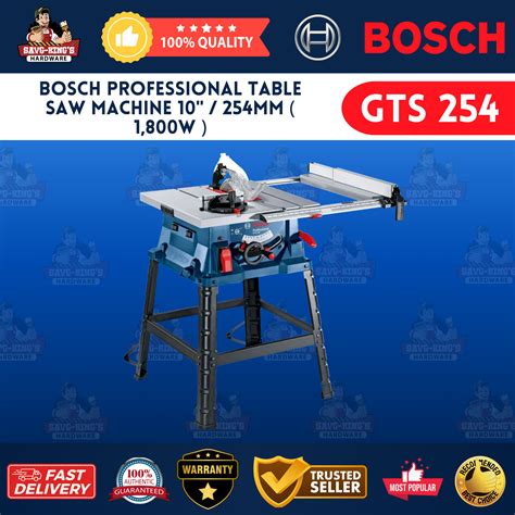 Detail oceľového stola píly Bosch GTS 254 Professional
