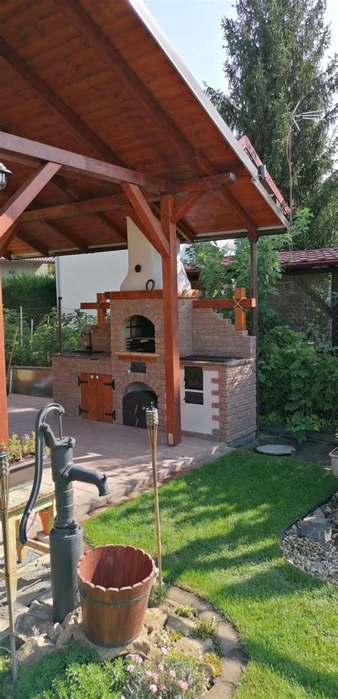 Plán exteriérovej kuchyne s pecou na pizzu