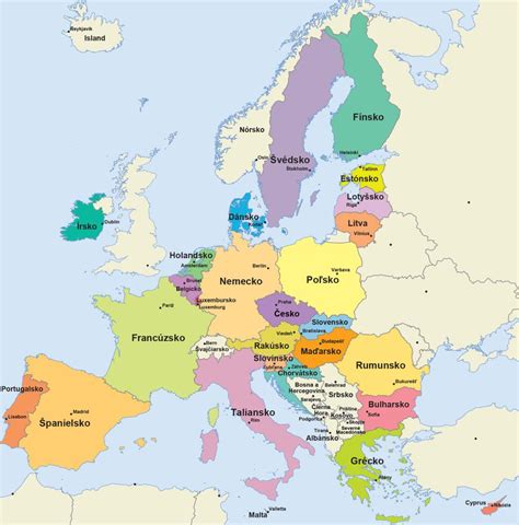Mapa Európskej únie s vyznačenými colnými trasami a logistickými uzlami