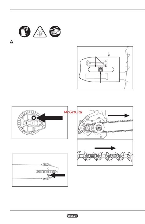 Schéma rozstupu reťaze píly
