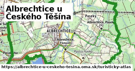Mapa Cieszyna a Českého Těšína
