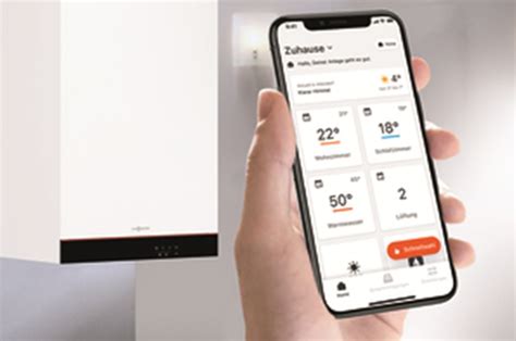 Ilustrácia ovládania kotla cez smartfón