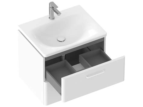 Detail materiálu skrinky pod umývadlo s ABS hranami