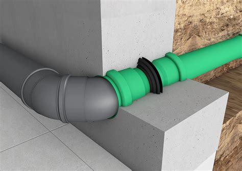 Detail spojenia dvoch KG PVC-U rúr s tesniacim krúžkom