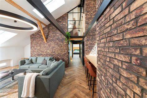 Ukážka Loft Brick obkladu v industriálnom interiéri