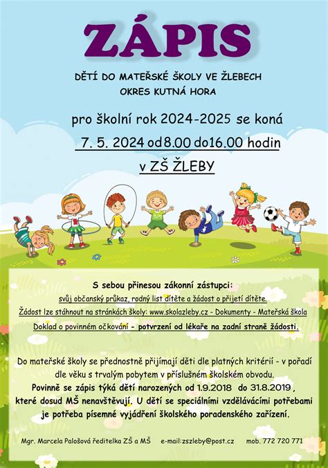 Infografika s dôležitými termínmi pre zápis do MŠ v Krupine