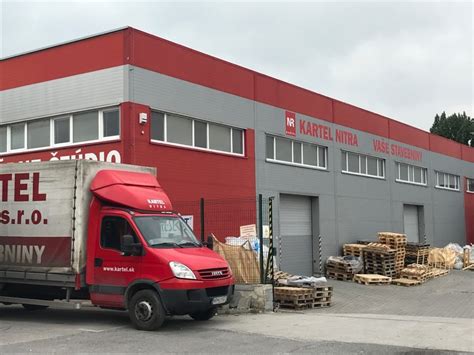 Mapa s vyznačenou polohou stavebnín KARTEL Nitra