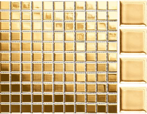 Mozaikové obklady v zlatej farbe