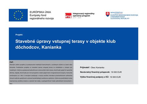Dopad investícií na životné podmienky v MRK