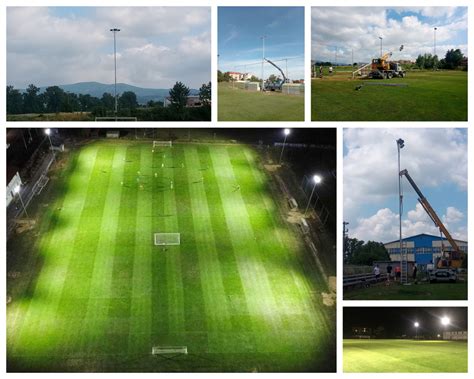 Moderné umelé osvetlenie futbalového štadióna v Michalovciach