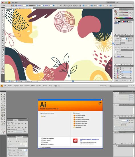 Adobe Illustrator rozhranie
