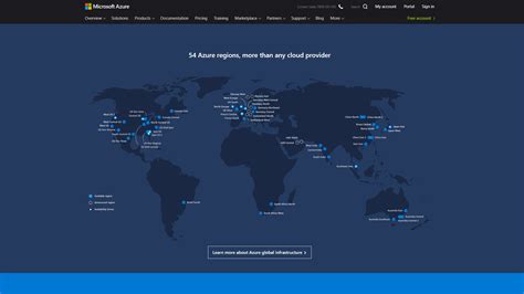 Mapa: Globálna sieť dátových centier Microsoft Azure