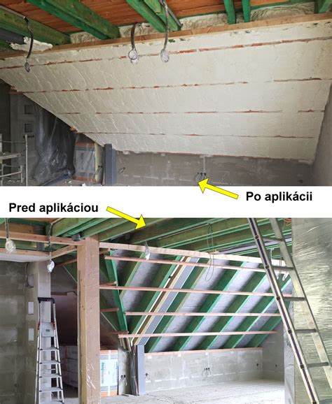 Aplikácia striekanej PUR peny na strechu