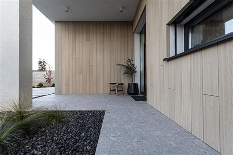 Detail fasádnych dosiek Timbermax s imitáciou dreva