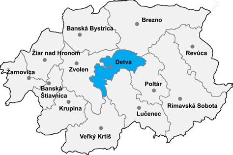 Mapa Detvy s lokálnymi firmami