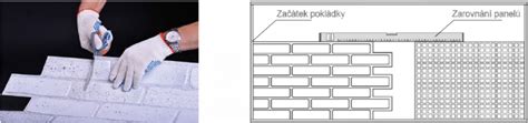 Schéma aplikácie lepidla na zadnú stranu 3D obkladu