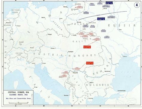 Mapa Východného frontu v Karpatoch v rokoch 1914-1915