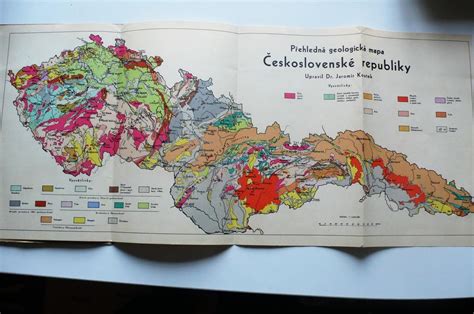 Geologická mapa výskytu andezitových hornín