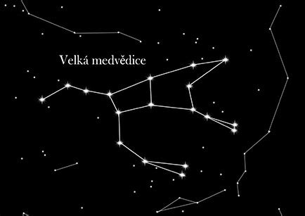 Súhvezdie Veľká medvedica na hviezdnej mape