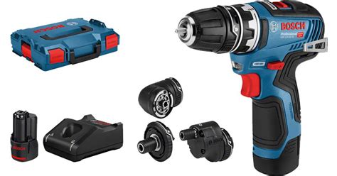 Bosch GSR 12V-35 FC s rôznymi FlexiClick nástavcami