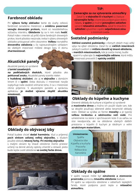 rozmanitosť drevených obkladov