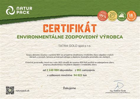 Certifikáty a environmentálne označenia SCHOMBURG