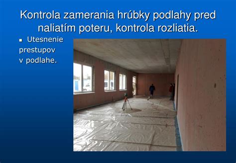 Rôzne typy podlahových krytín aplikovaných na samonivelizačný poter