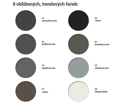 Rôzne farby a povrchové úpravy bezpečnostného kovania