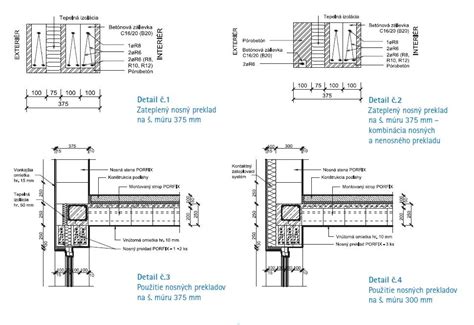 Detailné zobrazenie pórobetónového prekladu PORFIX